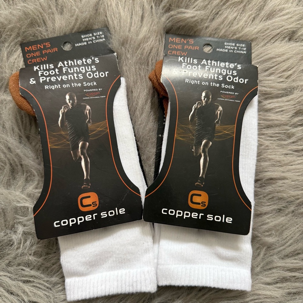 White and Brown Athletic Socks for Performance